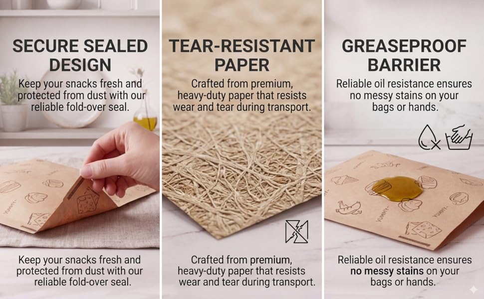 Professional-grade food wrapping paper for stylish and practical meal presentation