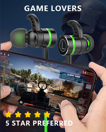 Gaming Earphones with Dual Audio Drivers