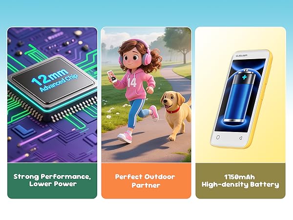 Kids’ MP3 player with 12nm chip, 1750mAh battery, strong performance for outdoor use