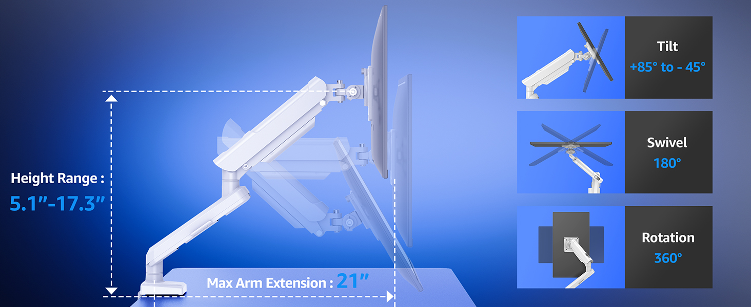 single monitor desk mount