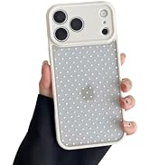 XIZYO for iPhone 17 Pro Max Case Cute Polka Dot, Polka Dots/White | Girly Women Aesthetic Pattern...