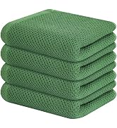Kitinjoy 100% Cotton Waffle Weave Kitchen Towels, 4-Pack Super Soft and Absorbent Kitchen Dish To...