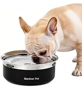 Gardner Pet Slow Water Bowl for Dogs, 2L/68oz Spill-Proof Pet Water Bowl with Floating Disk & Fil...