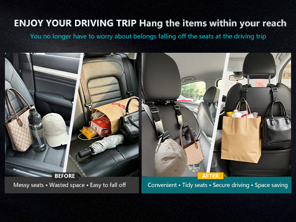 Car Seat Storage Hooks