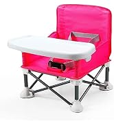 PandaEar Portable Travel Booster Seat with Tray| Folding Baby Seat Booster High Chair for Dining ...