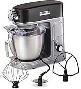 Hamilton Beach Professional All-Metal Stand Mixer with Specialty Attachment Hub, 5 Quart Bowl, 12...