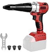 Cordless Rivet Gun Tool for Milwaukee M18 18V Battery, Red | Only Tool, Brushless, Auto-Eject Man...