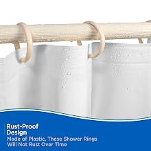 Shower Rings_Smooth_Rust-Proof_Cream