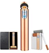 Electronic Lighter, USB Rechargeable Lighter, Mini Cylindrical Strip Flameless Windproof Electric...