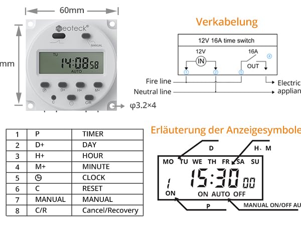 DC 12V Timer Switch