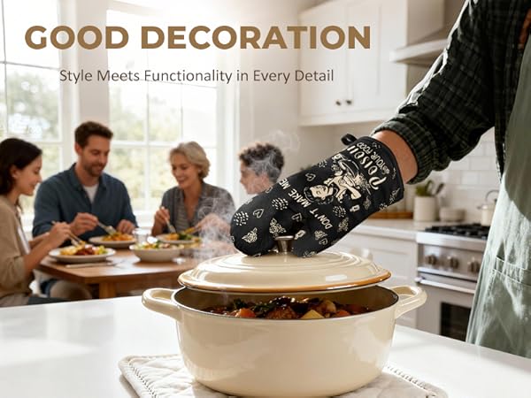 funny oven mitt+pot holder