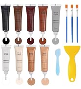 Professional Wood Furniture Repair Kit, 9-Color Wood Scratch & Crack Filler for Tables, Floors, C...