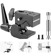 NEEWER Super Clamp with 5/8" Stud, Spring Lock, 2.4"/6cm Jaw Grip Heavy Duty Crab Pole Clamp for ...