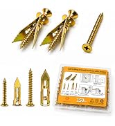 Jyphorixal 150Pcs Self Drilling Drywall Anchors with Screws Kit,Zinc Plated Steel,2 Sizes Expansi...