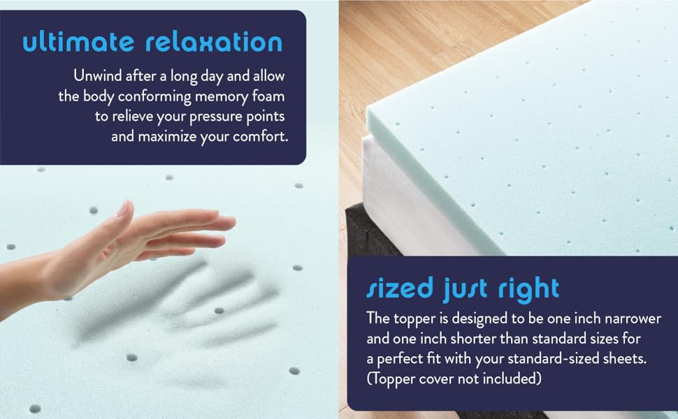 COOLING GEL, mattress topper, memory foam , VENTILATED TOPPER, AIR FLOW