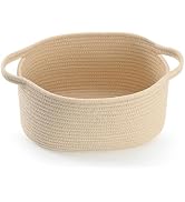 Happyiren Cute Woven Gift Basket – Beige Empty Gift Basket for Nursery, Baby Shower Gifts, Birthd...