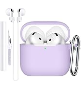Charlam Compatible with AirPods 4, Soft Silicone Shockproof Case for Apple AirPods 4th Gen, Drop ...
