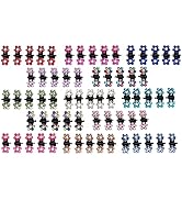 ANBALA Mini Claw Clips, 65pcs No-Slip Grip Jaw Clips Glitter Teeth Clips Rhinestone Metal Clamps ...