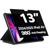 360° Privacy Screen Protector for iPad Air 13 Inch M2 (2024 Model,6th Generation), Privacy Screen...