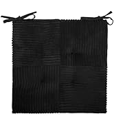 Zalvox Office Stacking Chair Cushion with Ties, Corduroy High Density Foam Non-Slip Kitchen Seat ...