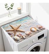 Nuxovilar Stars and Shells by Sea Washing Machine Dryer Dust Cover Pad for the Top, 23.6 x 19.6 I...