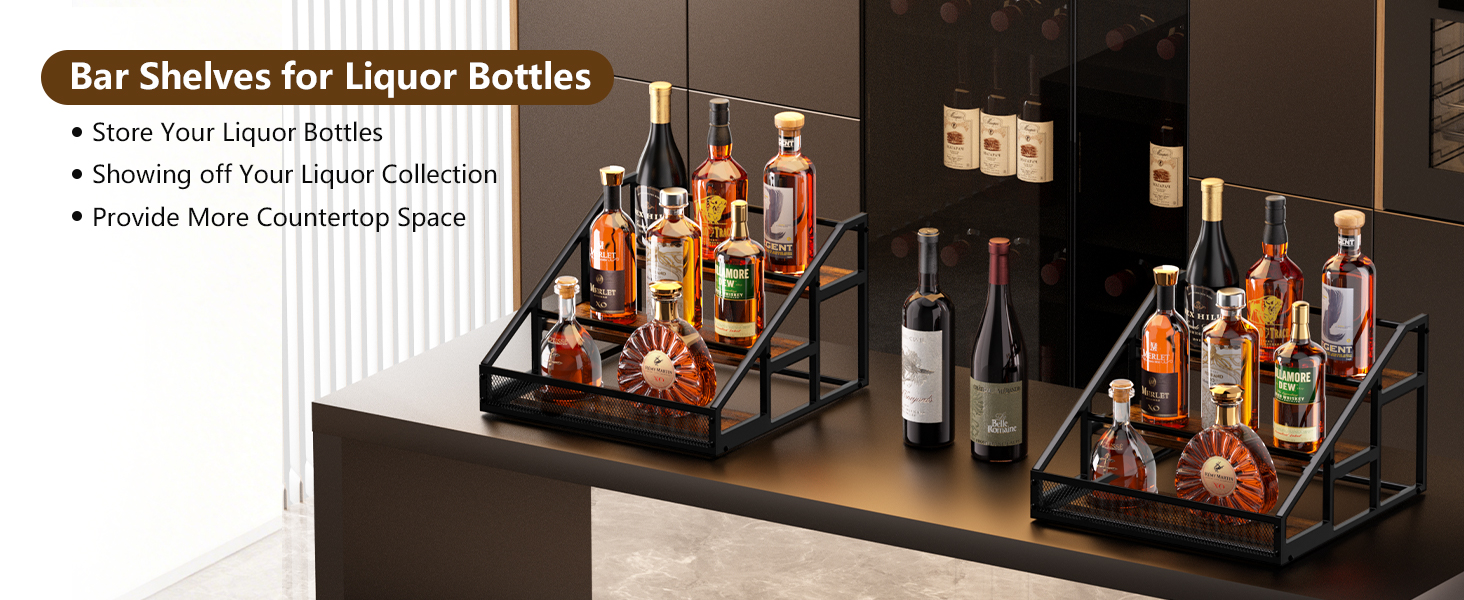 liquor bottle display shelf