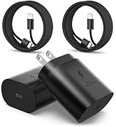 Type C Charger Fast Charging, Excgood 25W USB C Charger Block + 6ft Braided USB-C to C Cable Cord...