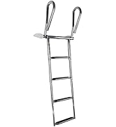 Amarine Made Boat Ladder Stainless Steel Telescoping Ladder Swim Step for Dock, Marine Pontoon/Ya...