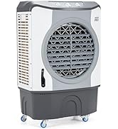 ARLIME Evaporative Air Cooler, 4-IN-1 Commercial Swamp Cooler Fan with 12 Gal Water Tank, 3 Wind ...