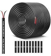 16 Gauge 2 Conductor Electrical Wire, 16 AWG Stranded PVC Cord, 12V Low Voltage/Oxygen-Free Coppe...
