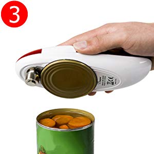 3: The opener holds up the lid and no need to use your hand