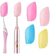 Muslish Silicone Toothbrush Covers, 4 Pack Tooth Brush Cover Cap for Electric & Manual Toothbrush...