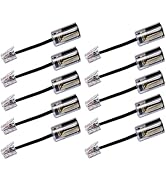 Lativu Phone Cord Detangler for Desk Phone, 10 Pack 360 Degree Rotating Telephone Cord Detangler ...