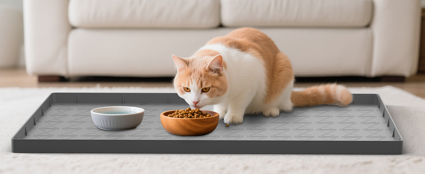 silicone cat litter mat grey