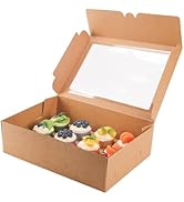 YunKo Dozen Cupcake Boxes White Cupcake Containers with Window Fit 12 Cupcakes or Muffins(15 PACK...