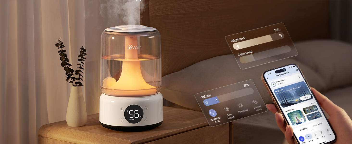 Adjustable lighting creates a comfortable home experience