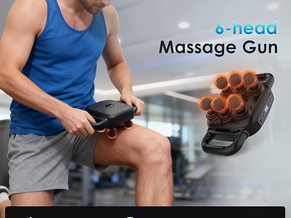 6 head massage gun