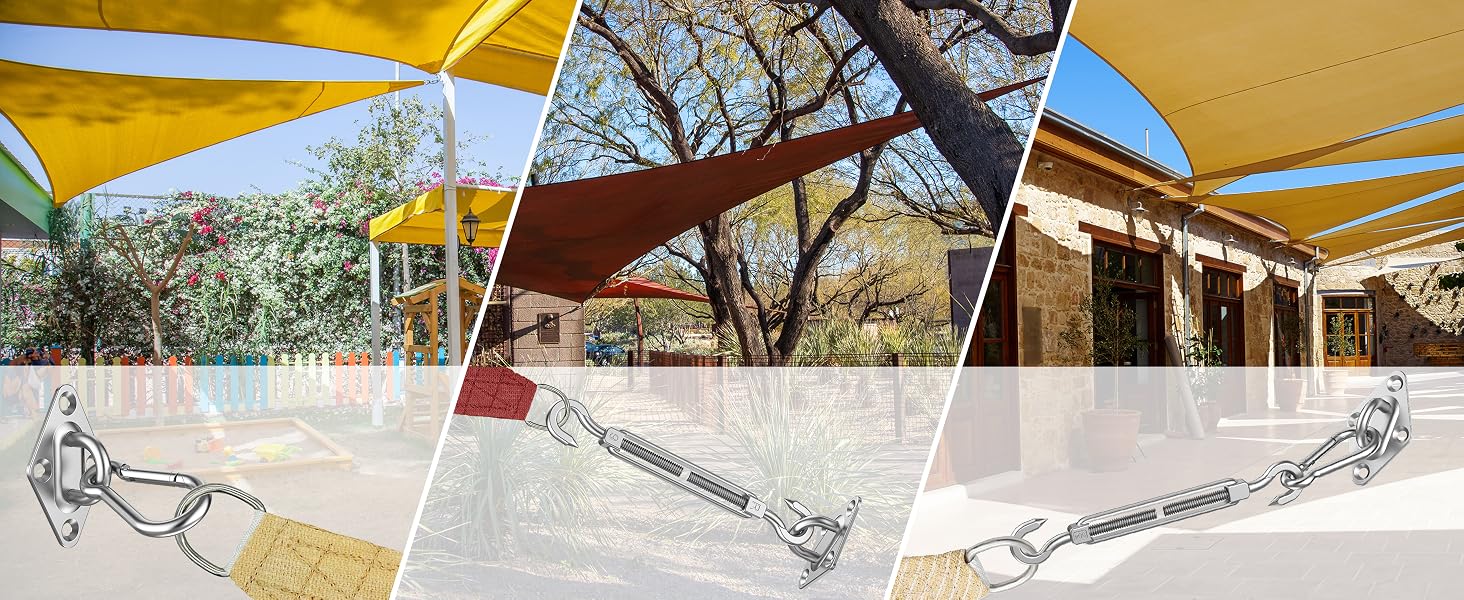 Patio Garden Sun Shade Sail Canopy Hardware Installation Kit