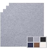 Emaraxy Peel and Stick Carpet Floor Tiles 12x12 Inch, 30 Pack Tile Carpet Squares, 4.5mm Thick Se...