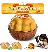 VOXGET Interactive Dog Frozen Treat Toy for Chewers, Enrichment Puzzle Treat Dispenser with Small...