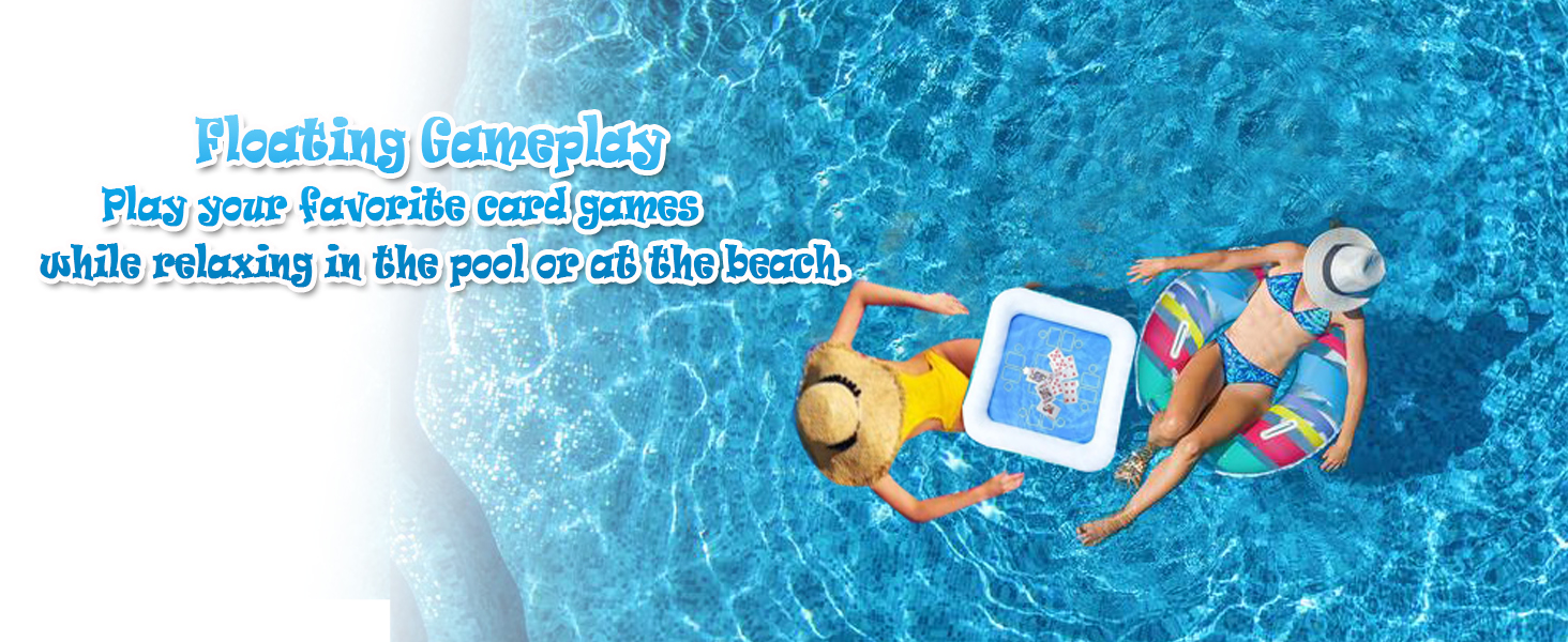 Inflatable Game Table with Waterproof Playing Cards,