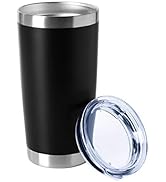 HASLE OUTFITTERS 20oz Tumblers Bulk Stainless Steel Cups with Lid Double Wall Vacuum Insulated Co...