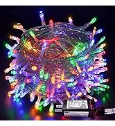 JMEXSUSS 300 LED Multicolor String Lights 8 Modes Colored Christmas Lights Indoor Outdoor Christm...