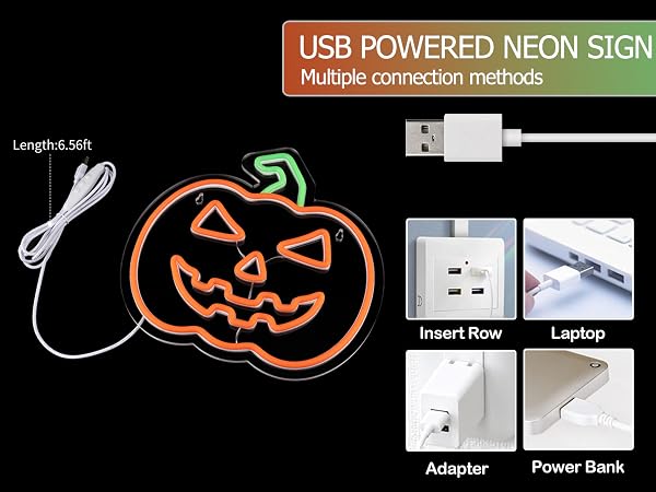 Halloween Neon Sign for Wall Window Decor