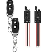 dstfuy Wireless Remote Switch,2 Way Mini Remote Switch DC 5V/12V/24V/48/10A Relay Wireless Light ...