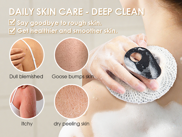 silicone body scrubber african net sponge authentic exfoliating deep cleansing body exfoliator