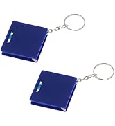 2Pcs Mini Keychain Tape, Measure with Square and Bubble Level Steel Ruler, 1meter Measuring Tape ...