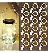 ZSJWL 18 Pack Fairy Lights Battery Operated,7Ft 20 Led Mini Battery String Lights, Waterproof Cop...