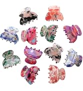 Claw Hair Clips Jaw Clamps - 12PCS Small Hair Claw Jaw Clamp for Thin Hair Styling Accessories Cl...