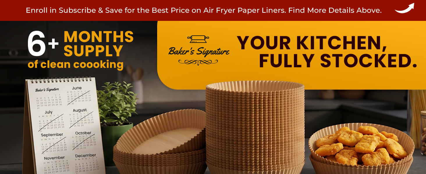 Disposable parchment paper air fryer liners designed for cleaner round basket cooking.